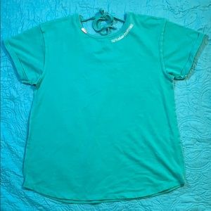 Jadelynn Brooke Teal Tie Back Shirt